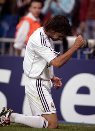 Raul Gonzalez (Real Madrid) - Torjubel -  Fußball EC 1 Herren Champions League 2006 2007, Real Madrid CF, Primera Division, 1. Spanische Liga Einzelbild Madrid Freude, Fußball EC 1 Herren Champions League 2006 2007, Real Madrid CF, Primera Division, 1. Spanische Liga Einzelbild Madrid Freude,
