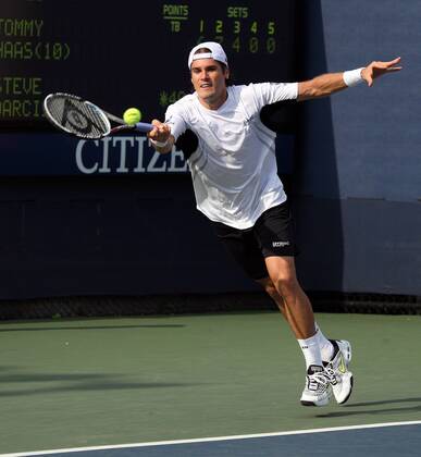 Thomas Haas (Deutschland) Tennis Herren US Open 2007, Grand Slam, ATP Tour Einzelbild Flushing Meadow New York, NY, N Y Dynamik, Tennis Herren US Open 2007, Grand Slam, ATP Tour Einzelbild Flushing Meadow New York, NY, N Y Dynamik,
