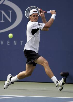 Thomas Haas (Deutschland) Tennis Herren US Open 2007, Grand Slam, ATP Tour Einzelbild Flushing Meadow New York, NY, N Y Dynamik, Tennis Herren US Open 2007, Grand Slam, ATP Tour Einzelbild Flushing Meadow New York, NY, N Y Dynamik,