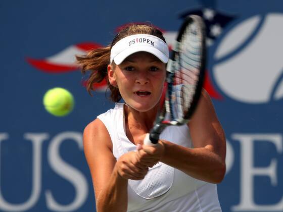 Agnieszka Radwanska (Polen) Tennis Damen US Open 2007, Grand Slam, WTA Tour Einzelbild Flushing Meadow New York, N Y, NY Dynamik, Tennis Damen US Open 2007, Grand Slam, WTA Tour Einzelbild Flushing Meadow New York, N Y, NY Dynamik,