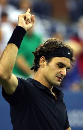 Roger Federer (Schweiz) jubelt -  (NYP20070905141) Tennis Herren US Open 2007, Grand Slam, ATP Tour Einzelbild Flushing Meadow New York, NY, N Y Freude, Tennis Herren US Open 2007, Grand Slam, ATP Tour Einzelbild Flushing Meadow New York, NY, N Y Freude,