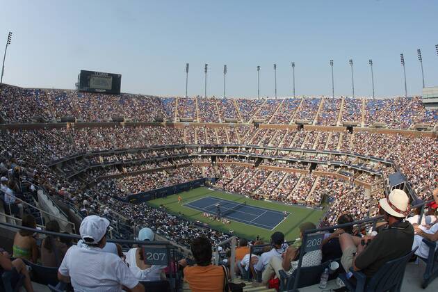 Centre Court des Arthur Ashe Stadiums in New York Tennis Damen US Open 2007, Grand Slam, WTA Tour Totale Flushing Meadow, Arthur Ashe Stadium New York, NY, N Y Tennis Damen US Open 2007, Grand Slam, WTA Tour Totale Flushing Meadow, Arthur Ashe Stadium New York, NY, N Y