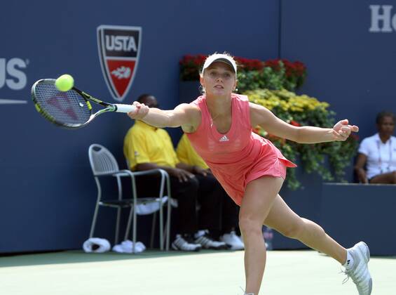 Anna Chakvetadze (Russland) Tennis Damen US Open 2007, Grand Slam, WTA Tour Einzelbild Flushing Meadow New York, NY, N Y Dynamik, Tennis Damen US Open 2007, Grand Slam, WTA Tour Einzelbild Flushing Meadow New York, NY, N Y Dynamik,