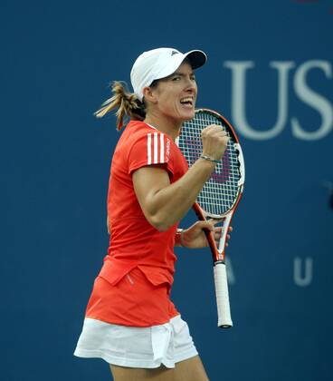Justine Henin (Belgien) jubelt Tennis Damen US Open 2007, Grand Slam, WTA Tour, Einzelbild Flushing Meadow New York, NY, N Y Freude, Tennis Damen US Open 2007, Grand Slam, WTA Tour, Einzelbild Flushing Meadow New York, NY, N Y Freude,