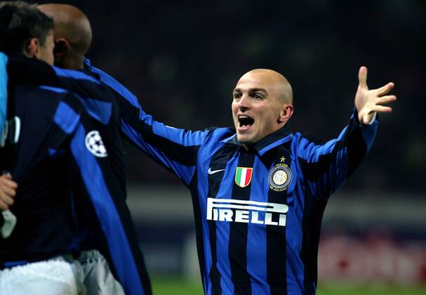 Esteban Cambiasso (Inter Mailand) - Torjubel -  Fußball EC 1 Herren Champions League 2007 2008, FC Internazionale Mailand Einzelbild Moskau Freude, Begeisterung, Fußball EC 1 Herren Champions League 2007 2008, FC Internazionale Mailand Einzelbild Moskau Freude, Begeisterung,