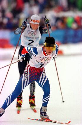 OLYMPIC LEGENDS: Larissa Lasutina Larissa Lazutina (Russland) - (OLY98021396) Nordischer Skilauf OS Winter Damen Olympische Spiele Nagano 1998, Winterspiele, Ski Nordisch, Skisport, Skilanglauf, Langlauf Gruppe Nagano Nordischer Skilauf OS Winter Damen Olympische Spiele Nagano 1998, Winterspiele, Ski Nordisch, Skisport, Skilanglauf, Langlauf Gruppe Nagano