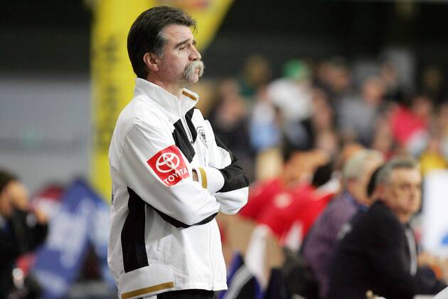 Bundestrainer Heiner Brand (Deutschland) Handball Länderspiel Herren Freundschaftsspiel 2008, Testspiel, Test, Nationalmannschaft, Deutschland Einzelbild Innsbruck Handball Länderspiel Herren Freundschaftsspiel 2008, Testspiel, Test, Nationalmannschaft, Deutschland Einzelbild Innsbruck
