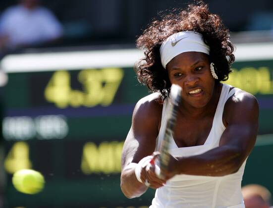 Serena Williams (USA) Tennis Damen All England Championships 2008, Grand Slam, WTA Tour Einzelbild Wimbledon London Dynamik,