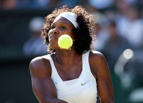 Serena Williams (USA) Tennis Damen All England Championships 2008, Grand Slam, WTA Tour Einzelbild Wimbledon London Dynamik,