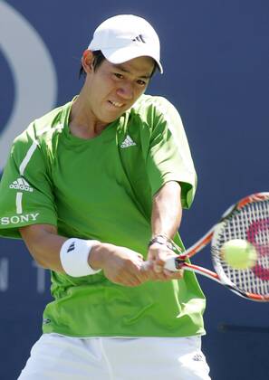 Kei Nishikori (Japan) -  (NYP20080828304) Tennis Herren US Open 2008, Grand Slam, ATP Tour Einzelbild Flushing Meadows New York, NY, N Y Dynamik,