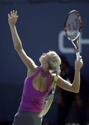 Alona Bondarenko (Ukraine) Tennis Damen US Open 2008, Grand Slam, WTA Tour Einzelbild Flushing Meadows New York NY N Y