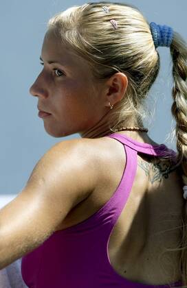 Alona Bondarenko (Ukraine) Tennis Damen US Open 2008, Grand Slam, WTA Tour Einzelbild Flushing Meadows New York NY N Y