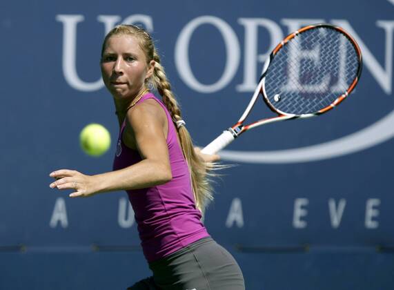Alona Bondarenko (Ukraine) Tennis Damen US Open 2008, Grand Slam, WTA Tour Einzelbild Flushing Meadows New York NY N Y