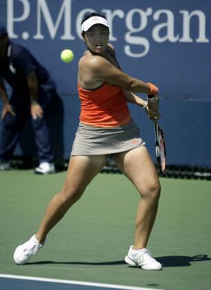 Yung Jan Chan (Taiwan) Tennis Damen US Open 2008, Grand Slam, WTA Tour Einzelbild Flushing Meadows New York NY N Y