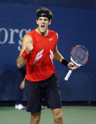Juan Martin del Potro (Argentinien) jubelt Tennis Herren US Open 2008, Grand Slam, ATP Tour Einzelbild Flushing Meadows New York, NY, N Y Begeisterung, Freude,