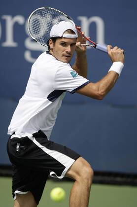 Thomas Haas (Deutschland) Tennis Herren US Open 2008, Grand Slam, ATP Tour Einzelbild Flushing Meadows New York, NY, N.Y.