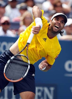 Fernando Gonzalez (Chile) -  (NYP20080829107) Tennis Herren US Open 2008, Grand Slam, ATP Tour, Einzelbild Flushing Meadows New York, NY, N Y Dynamik,