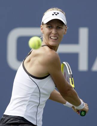 Elena Dementieva (Rußland) Tennis Damen US Open 2008, Grand Slam, WTA Tour Einzelbild Flushing Meadow New York, NY N Y