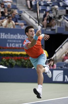 Novak Djokovic (Serbien) Tennis Herren US Open 2008, Grand Slam, ATP Tour Einzelbild Flushing Meadow New York, NY N Y Dynamik,