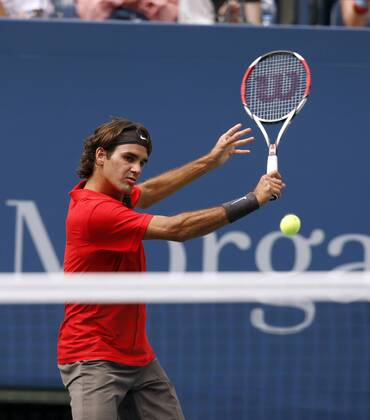 Roger Federer (Schweiz) Tennis Herren US Open 2008, Grand Slam, ATP Tour Einzelbild Flushing Meadows New York, NY, N.Y.