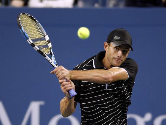 Andy Roddick (USA) Tennis Herren US Open 2008, Grand Slam, ATP Tour Einzelbild Flushing Meadows New York, NY, N.Y. Dynamik,