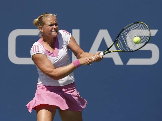 Anna Lena Groenefeld (Deutschland) Tennis Damen US Open 2008, Grand Slam, WTA Tour Einzelbild Flushing Meadows New York, NY, N.Y. Dynamik,