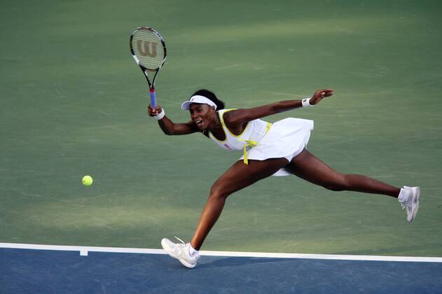Venus Williams (USA) Tennis Damen US Open 2008, Grand Slam, WTA Tour Einzelbild Flushing Meadows New York, NY, N.Y. Dynamik,