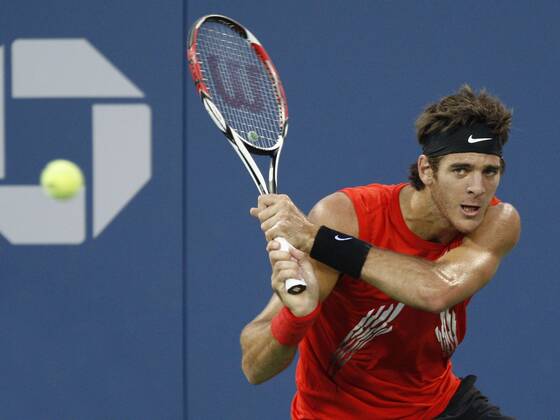 Juan Martin del Potro (Argentinien) Tennis Herren US Open 2008, Grand Slam, ATP Tour Einzelbild Flushing Meadows New York, NY, N.Y. Dynamik,