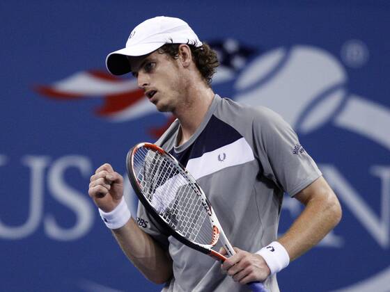 Andrew Murray (Großbritannien) jubelt Tennis Herren US Open 2008, Grand Slam, ATP Tour Einzelbild Flushing Meadows New York, NY, N.Y. Freude,