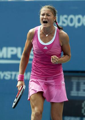 Dinara Safina (Russland) jubelt -  (NYP20080903110) Tennis Damen US Open 2008, Grand Slam, WTA Tour Einzelbild Flushing Meadows New York, NY, N Y Freude,
