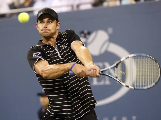 Andy Roddick (USA) Tennis Herren US Open 2008, Grand Slam, ATP Tour Einzelbild Flushing Meadow New York, NY N Y Dynamik,