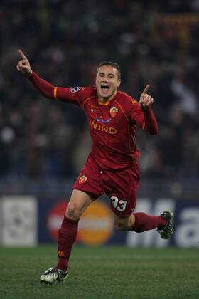 Matteo Brighi (AS Rom) - Torjubel -  Fußball EC 1 Herren Champions League 2008 2009, Roma Einzelbild Rom Freude,