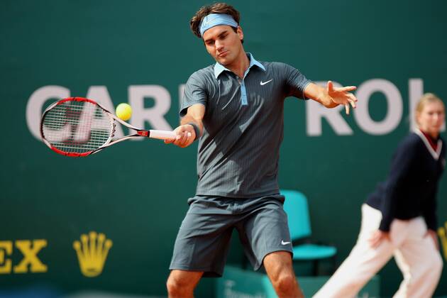 Roger Federer (Schweiz) - Tennis Herren Rolex Masters 2009, ATP Tour Einzelbild Monte Carlo