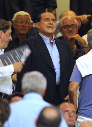 Ministerpräsident Silvio Berlusconi (Italien) - (SesaGPER05) Fußball Herren Trofeo Luigi Berlusconi 2009 2010, Serie A, 1. Liga, Test, Testspiel Gruppe Mailand