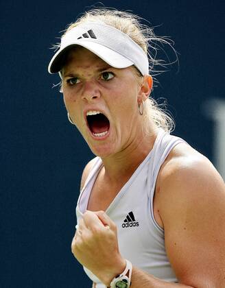 New York - Bild zeigt den Jubel von Melanie Oudin (USA).  o0 NY N Y Jubel Freude Porträt o00 Flushing Meadow