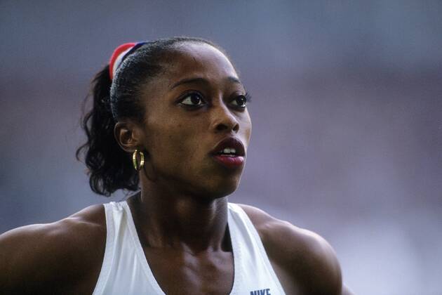 Gail Devers (USA) Leichtathletik WM Damen Leichtathletik WM 1993, 100m Porträt Stuttgart