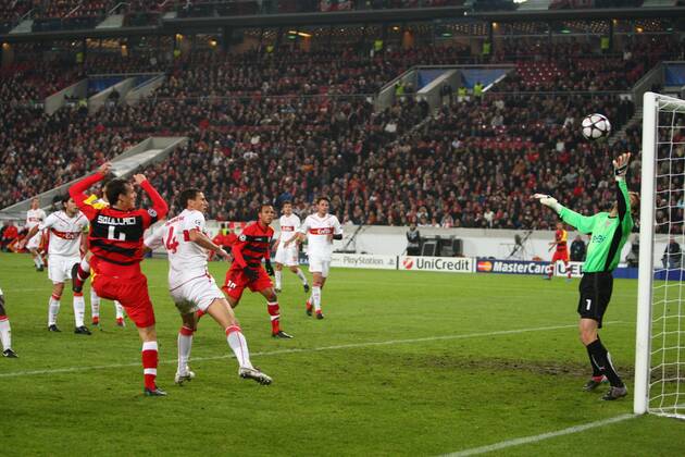Tor zum 0:1 durch Sebastien SQUILLACI (Sevilla), VFB STUTTGART - FC SEVILLA