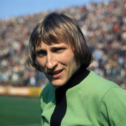 Torwart Wolfgang Kleff (Gladbach) - DEUTSCHSPRACHIGE SPORTZEITSCHRIFTEN UND -ZEITUNGEN NUR NACH RÜCKSPRACHE Fußball 1. BL Herren Saison 1973 1974, Borussia Mönchengladbach Porträt Aufnahmedatum geschätzt Mönchengladbach