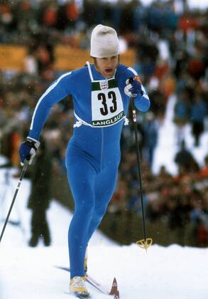 Ulrich Wehling (DDR) Nordische Kombination OS Winter Herren Olympische Spiele Innsbruck 1976, Winterspiele, Ski Nordisch, Skisport, Langlauf Einzelbild Innsbruck