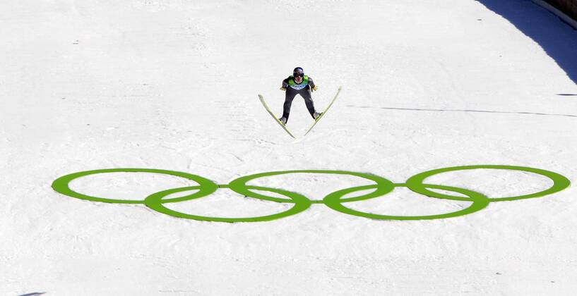WHISTLER CANADA 20.02.2010 XXI WINTER OLYMPIC GAMES SKI JUMPING - THOMAS MORGENSTERN (AUT) -  100220JKL324