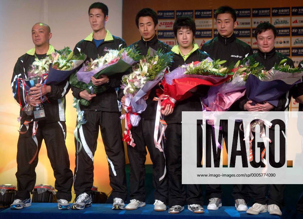 L To R X Wang Liqin Chn Joo Se Hyuk South Korea Mizutani Jun Jpn Yang Zi Singapore Cheung Y