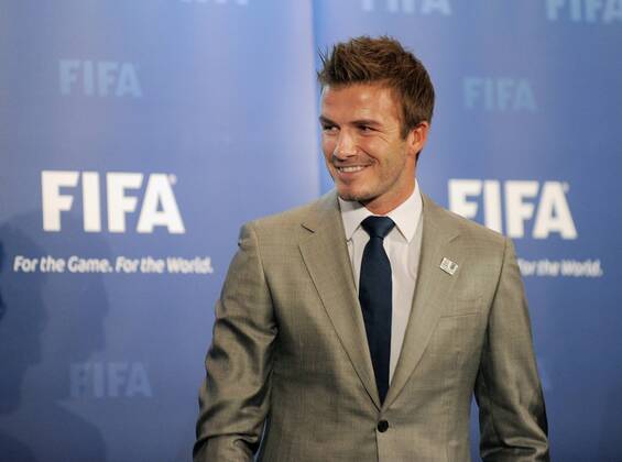 Fussball International, Bewerbung für die FIFA WM 2018 und die FIFA WM 2022 14.05.2010 Delegation England uebergibt ihre WM Bewerbung: David Beckham, Vizepräsident des englischen Bewerbungskomitees  Weltmeisterschaftsbewerbung o0 privat Freude