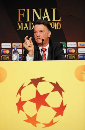 Fussball Madrid 21.05.2010 Champions League Finale Pressekonferenz FC Bayern München: Trainer Louis van Gaal