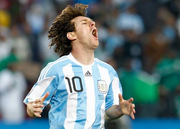 Lionel MESSI - Argentinien (blau) vs. Nigeria (grün) x(4)xAndrexChacox xFotoarenax  (824) o0 Enttäuschung Verzweiflung