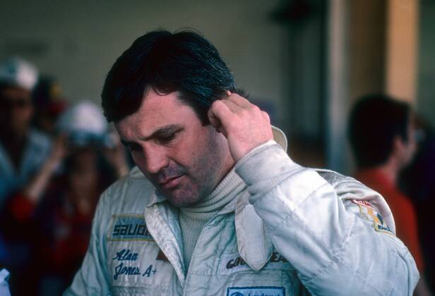 Alan Jones (Australien Williams Ford) -  Motorsport Grand Prix Herren Großer Preis von Argentinien 1980, Formel 1 WM, F1, F, GP Porträt Buenos Aires