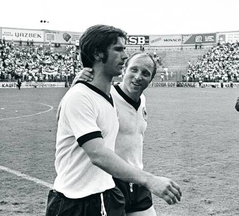 WM 1970, Viertelfinale, Gerd MÜLLER (li.) und Uwe SEELER (beide BR Deutschland) o0 BRD