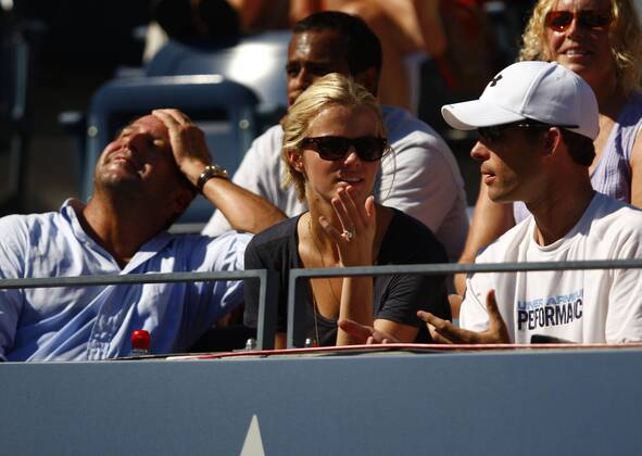 Brooklyn Decker, Ehefrau von Andy Roddick (USA) in der Spieler Loge o0 Andrew Partnerin, Frau, Ehefrau Familie