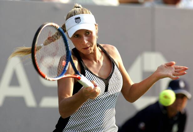 Alona Bondarenko of the Ukraine during second-round action at the U.S. Open held at the National Tennis Center on September 1, 2010 in New York.  NYP20100901344 Flushing Meadows