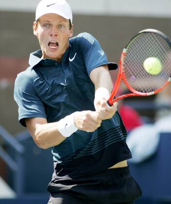 Tomas Berdych during second-round action at the U.S. Open held at the National Tennis Center on September 1, 2010 in New York.  NYP20100901329 Flushing Meadows