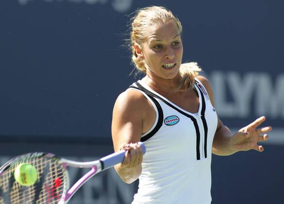 Dominika Cibulkova of Slovakia during fourth-round action at the U.S. Open held at the National Tennis Center on September 6, 2010 in New York.  NYP20100906305